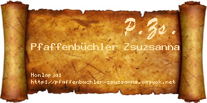 Pfaffenbüchler Zsuzsanna névjegykártya