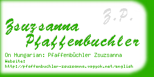 zsuzsanna pfaffenbuchler business card
